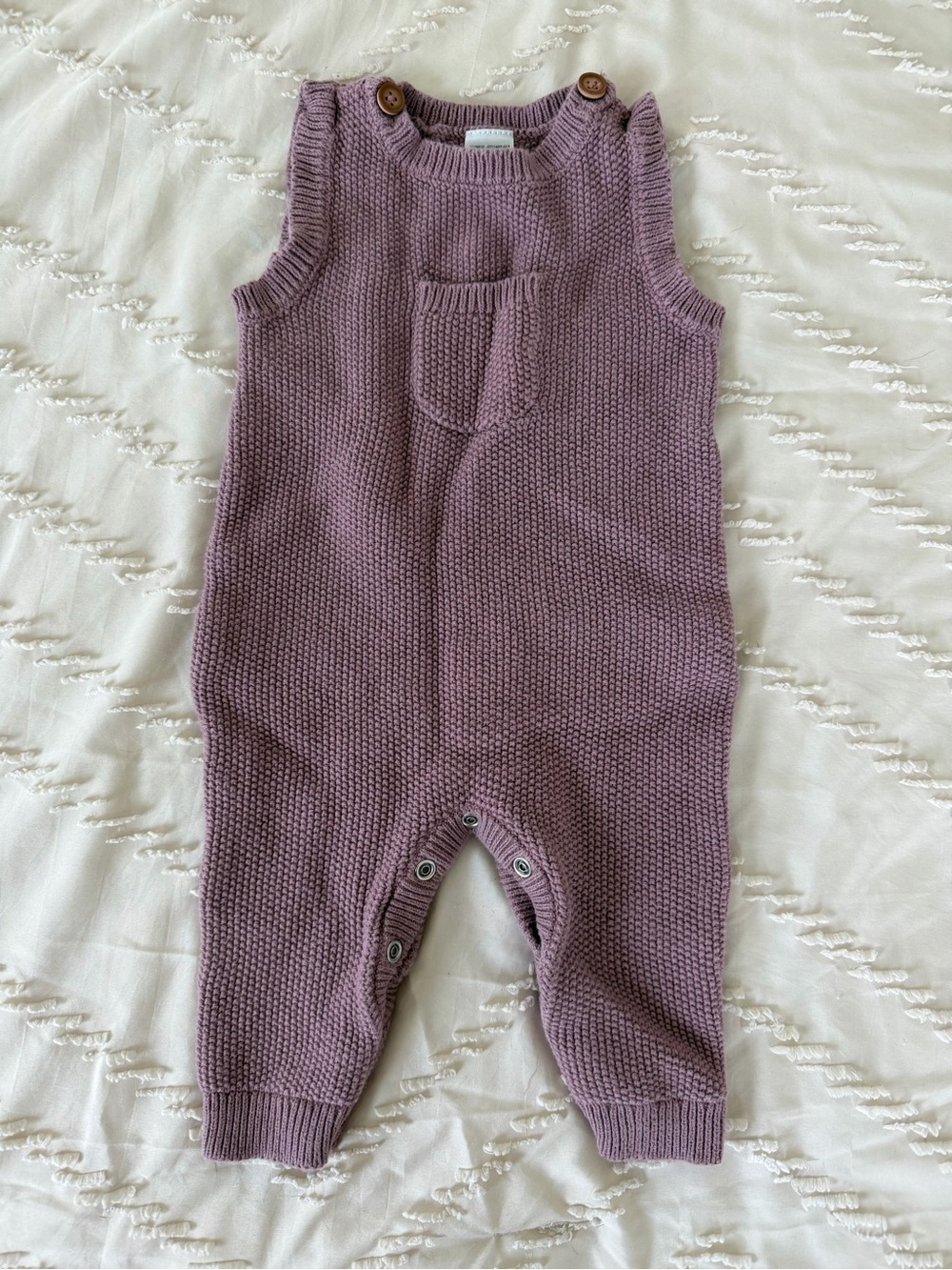 Carter's Mauve Knit Sleeveless One-Piece Bodysuit
